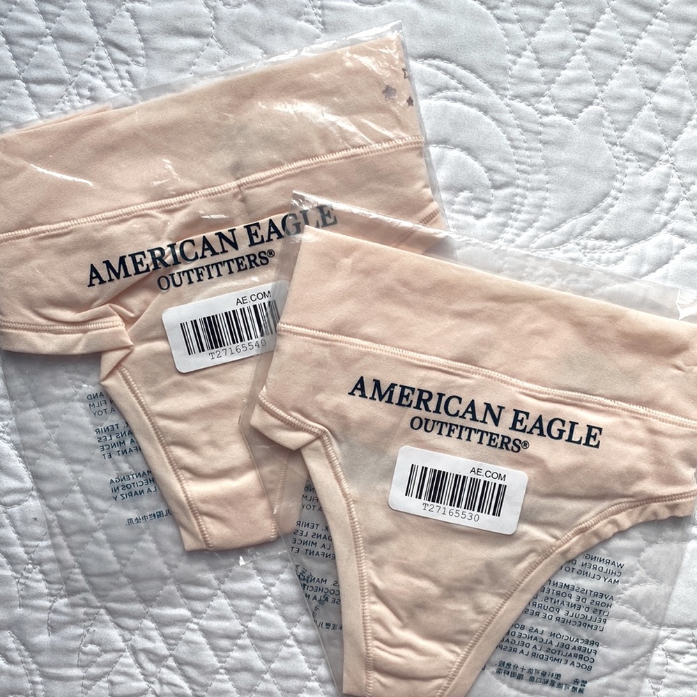 aerie Thong Panties Sz M NWT Lot of (2)